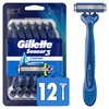 Gillette Gillette Sensor3 Comfort Men's Disposable Razors, 12 Razors