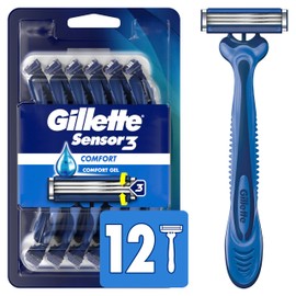 Gillette Gillette Sensor3 Comfort Men's Disposable Razors, 12 Razors