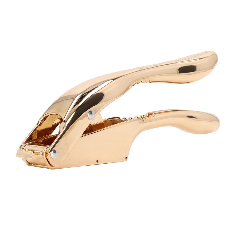 Garlic Press Gold Color Aluminium Alloy Dolphin Style Teeth Design