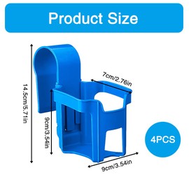 Golgner Pack of 4 Drink Holders Pool Rim, Poolside Drink Holder, Pool Cup Holder, Poolside Cup Holder, for Pool Swimming Pool Above Ground Pool Garden Cup Basket, 9 cm x 7 cm