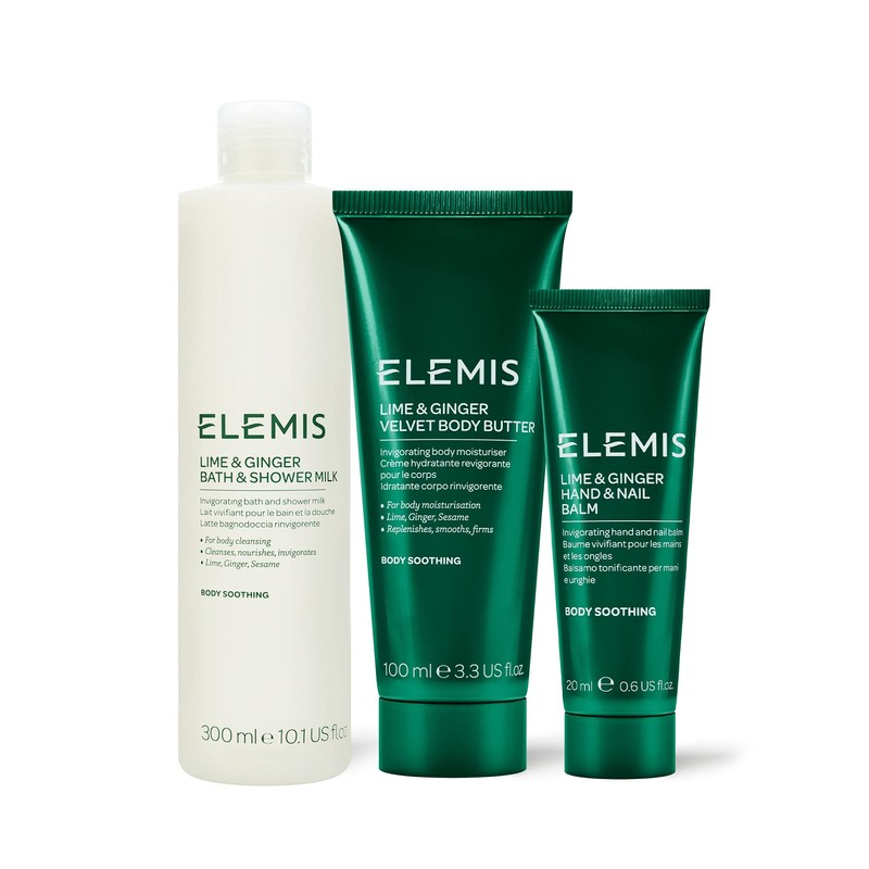 Elemis Lime and Ginger Body Care Trio - Bath and