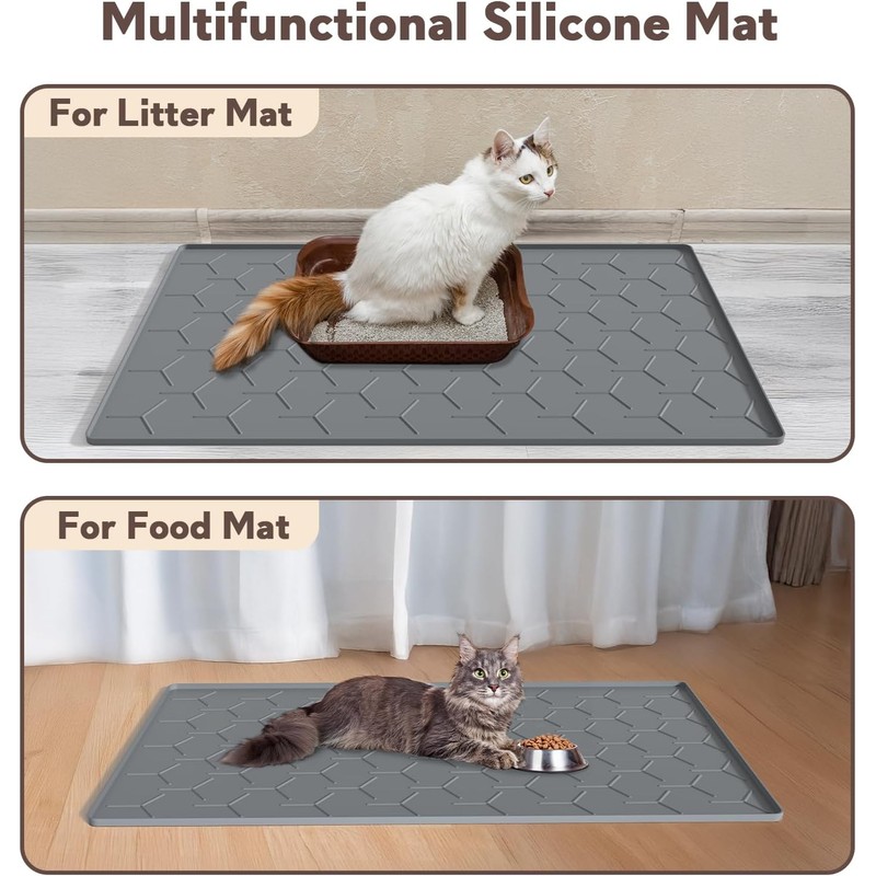Garoopion Cat Litter Box Mat, Large 34.05×22.5 inch Cat Litter