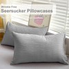 Seersucker Duvet Cover Set Double Size Beddding Set with Pillowcases