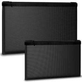 HomeGadget 2 x Fireproof Document Wallets [17 x 28 cm & 13.5 x 20.5 cm ] - with Extra Aluminium Inner Alloy & Waterproof Zip - Pockets for Documents | Money | Keys etc.