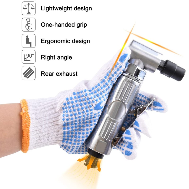 Air Die Grinder 90° 20000RPM Adjustable Speed Pneumatic Grinder Machine