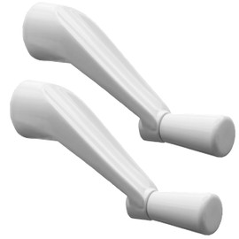 Window Crank Handle Replacement, (Pack of 2)(White Color) Fit to [3/8" Spline Socket Crank Handle]. Spline Socket, Smooth 360-Degree Operation.Casement,Compatible Andersen,Material: Zinc Alloy