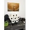 The Plum Penguin Golden Tree MDF Wall Art, 2 Piece