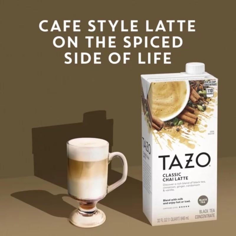 TAZO Tea Concentrate, Chocolate Chai Latte, Classic Chai Latte, &