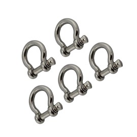 Ayunwei D Shackle with Screw Pin 304 Stainless Steel Heavy Duty Anchor Shackles for Chains, Wire Rope Lifting, Camping, Bracelets (6mm)