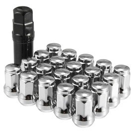X AUTOHAUX M12x1.5 Car Wheel Heptagon Lug Nut 32mm Screws - 21 Pcs Silver Tone