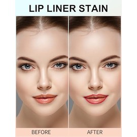 Erinde Delineador de Labios Peel off, Tinte Labial Peel off de Larga Duración, Pintalabios Mate Resistente al Agua, Delineador de Labios Altamente Pig