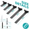 Yeabett Pack of 2 Shelf Brackets 10 cm Metal Shelf