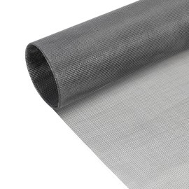 FLYZZZ Window Screen Mesh 48''x118'' Grey DIY Screen Door Mesh for Window Patio Porch Replancement Screen