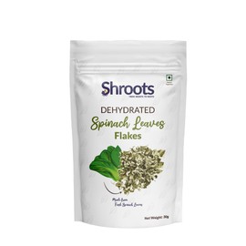SHROOTS Dehydrated Spinach (Palak) Leaves Flakes: Vegetarian & Easy Cooking Essential, Dehydrated Vegetables-30Gm (1)