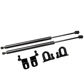 TSUBASA Lift Supports for Mitsubishi Evolution X EVO 10 CZ4A 2008-2015 Front Bonnet Hood Modify Carbon Fiber Gas Charged Shock Dampers Spring Struts Bar (2 PCS) (Black Carbon Fiber)