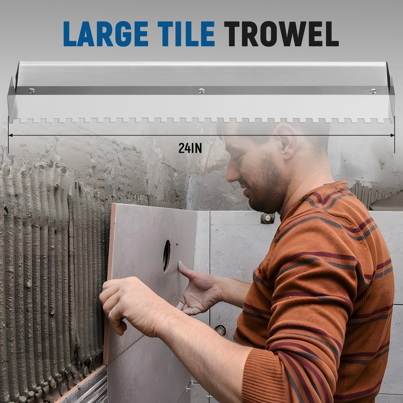 BAOSHISHAN Tile Tools 24inch Large Tile Trowel 2/5" x 2/5"