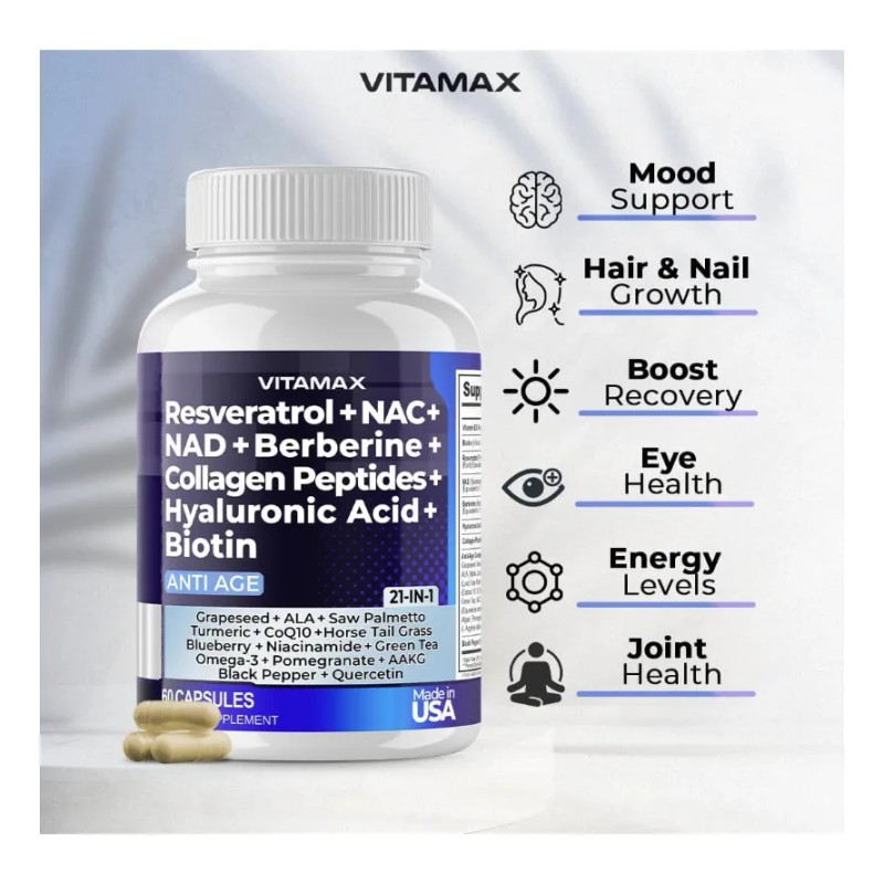 Protección Antioxidante + Juventud 60caps Americano Premium