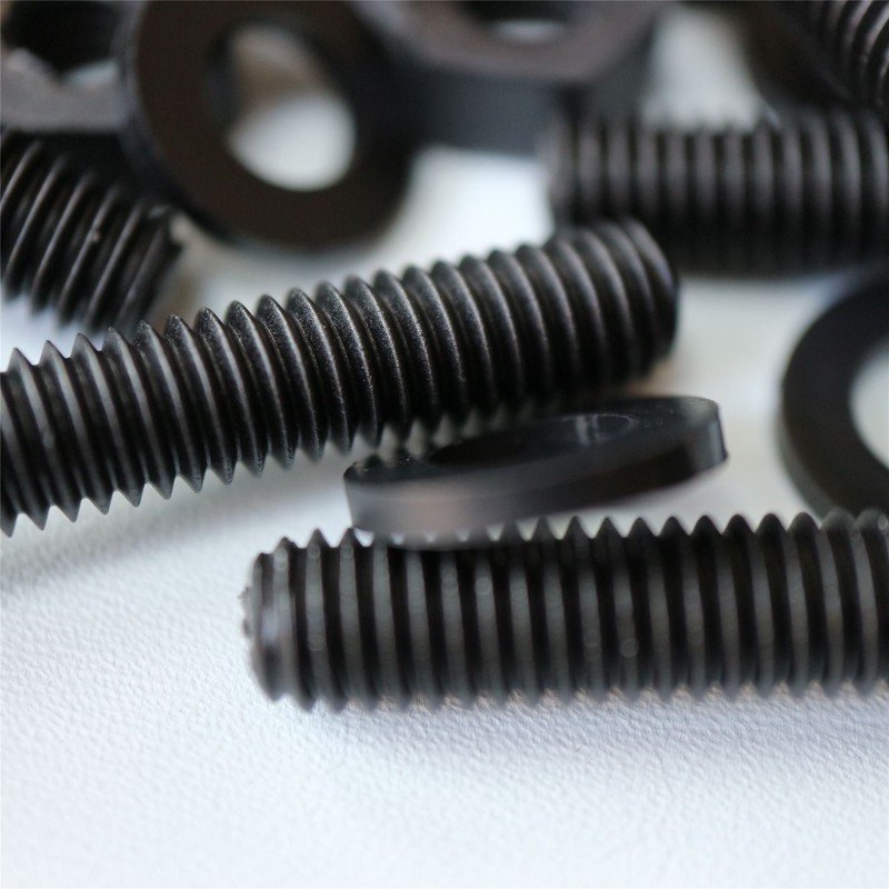 20 x Black Pan Head Screws Polypropylene (PP) Plastic Nuts