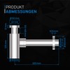 Kör4u Premium Design Cup Odour Trap Siphon for Washbasin Universal