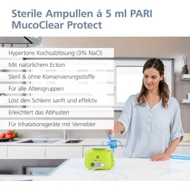 MucoClear Protect Inhalation Solution Liquefies Mucus in the Lungs, Pack of 20 Single Dose Containers