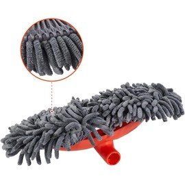 JoyFan Auto-Waschbürsten-Mopp, extra teleskopischer Aluminium-Langgriff und Chenille-Mikrofaser, kratzfreier Auto-Reinigungszubehör, Staubwedel, Waschwerkzeug-Set, Schwamm für nasse und trockene