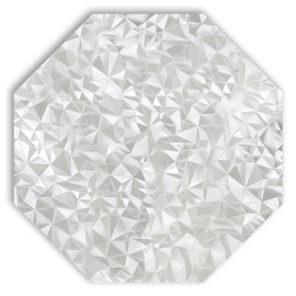 Autotech Park Precut Pattern Texture Octagon Window Film Shade, Self Adhesive Static Cling, 23 inches Diameter