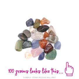 The Bead Shop Polished Tumblestone Gemstones, Pocket Reiki Chakra, Medium Mix, 100g Pack (18–21 Stones, Size: 15–25mm)