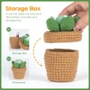Finnacy Crochet Kit for Beginners Adults,Potted Succulent Plant Crochet Storage