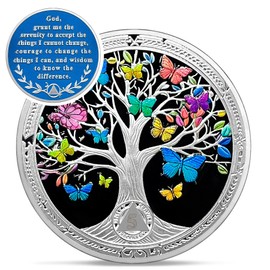 IELCJJ Vintage 5 Month Sobriety Coin - Addiction Recovery Tree of Life AA Coins - 150 Day Butterfly AA Chips and Medallions - 1-20 Prime NA AA Living Clean Narcotics Alcoholics Anonymous Gifts for Men Women