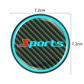 Aiyraa2 Stück Auto Innenraum Nachtlicht Becherhalter,Getränkehalter Untersetzer, Wasserdichter Nachtlicht-Untersetzer, Auto Innenraum Nachtlicht Becherhalter, Universell, rutschfest, Luminous