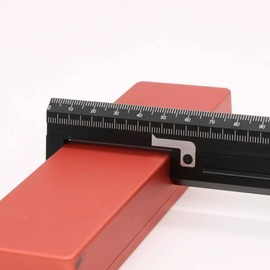 HONGDUI HD26 260mm Aluminum Alloy Precision Pocket Ruler, Multifunctional Scribing Ruler with Slide Stops