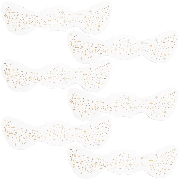 SOFPLATE 1 Box 10 Stück Gold Glitzer Gesichtstattoo Sterngesicht Glitzer