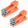 EC Buying 2Pcs 4Pin 2.54mm Single Row Test Clip Board