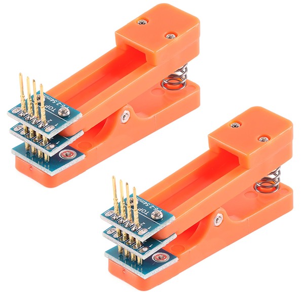 EC Buying 2Pcs 4Pin 2.54mm Single Row Test Clip Board