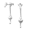 Sterling Silver Giraffe Earrings with Hanging Movement Gift