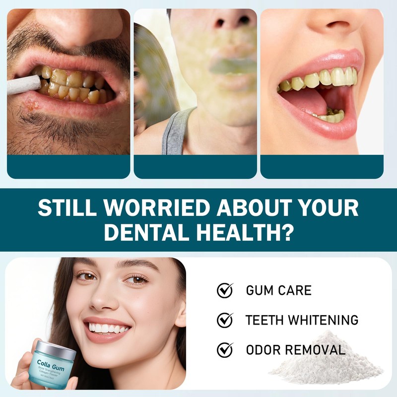 Collagum Smile Strengthening Collagen Powder,Collagen Tooth - Hydroxyapatite Toothpaste Care