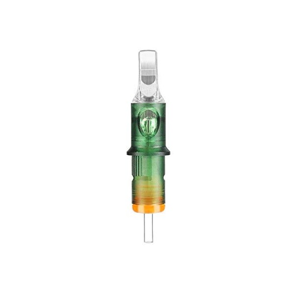 Artistic Tattoo Supply- ATS | Rotary Cartridge | Green | Magnum-Long Taper | 0.30 mm | Pack of 20 | Machine | Modules |Supplies| Reservoir| Ink | Iron | Engraving | (DC1023BPCM)