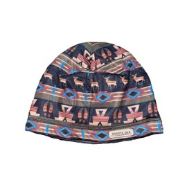 Stocking Cap Beanie Hat Fleece Lined Rustic Up North Aztec Indian Southwestern Pattern Style Look Deer Buck Antelope Caribou Knit Dakota Dan Capsmith