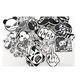 120PCS Black White Vinyl Sticker Graffiti Decal Perfect to Laptops, Skateboards, Luggage, Cars, Bumpers, Bikes, Motorcycle