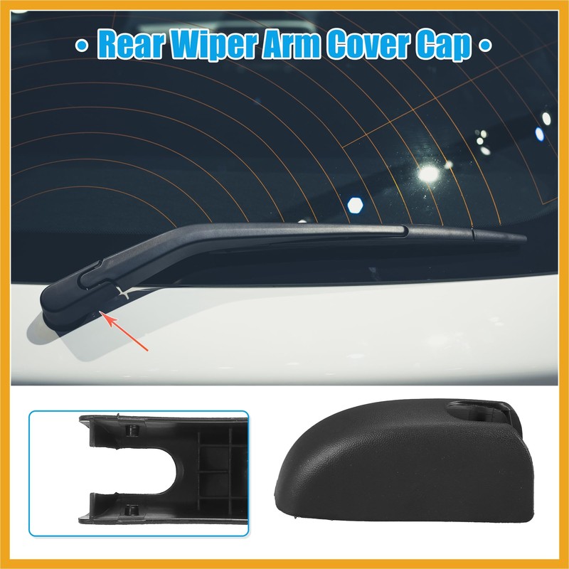 Partuto Rear Windshield Wiper Arm Nut Cover Cap Fit for