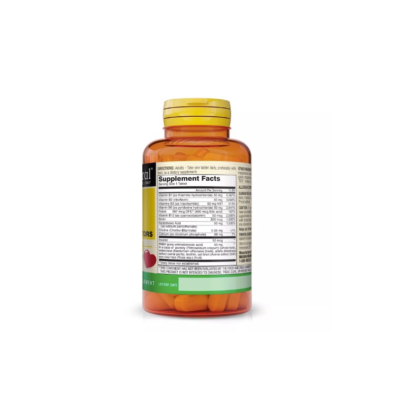 Mason Natural B-50 COMPLEX ALL ELEVEN "B" FACTORS, 100 Tablets