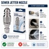 Sewer Jetter Nozzle for Pressure Washer Use – 1/4" Stainless