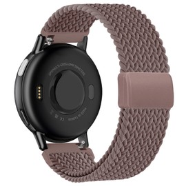 EverAct 20mm Magnetic Braided Nylon Band Compatible with Garmin Vivoactive 6/Vivoactive 5/3/3 Music, Elastic Loop Soft Stretchy Wristband Strap for Venu Sq 2/Venu 2 Plus & Forerunner 165/55/245/645