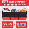Simniam Large Trunk Organizer for Car, Collapsible Multi Compartment Car