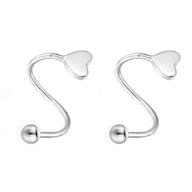 vsilay Silver Twist Crawler Earring Climber Cuff Earring Women Star Heart Minimalist Piercing Earring Hypoallergenic Jewelry