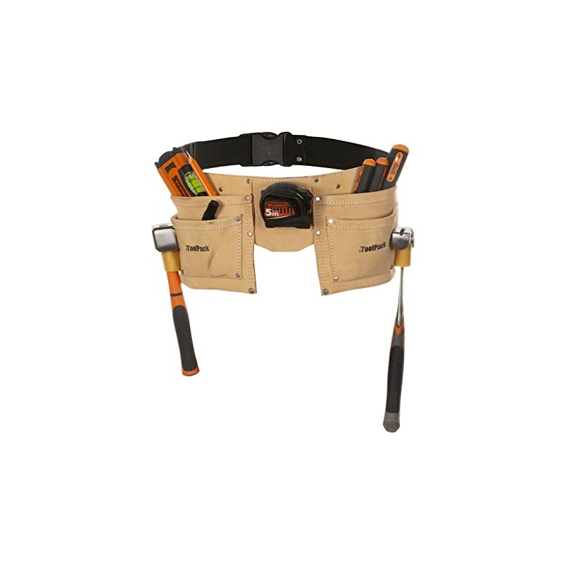 Toolpack Double-Pouch/ Bag/Storage/Kit Tool Belt Leather Regular 366.008