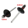 sourcing map Aluminium Open End Large Flange Blind Rivets 4.8