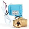 U.S. Solid 1/2" 3 Way Brass Motorized Ball Valve with