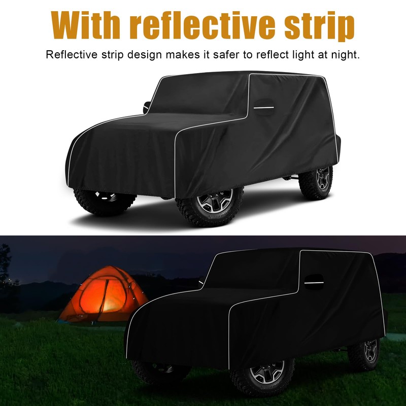 MAIKER Car Cover Waterproof All Weather Compatible with Jeep Wrangler