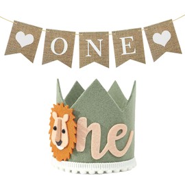 FunnAura 1st Wild One Birthday Hat Decorations for Boys, First 1 Year Old Decorations